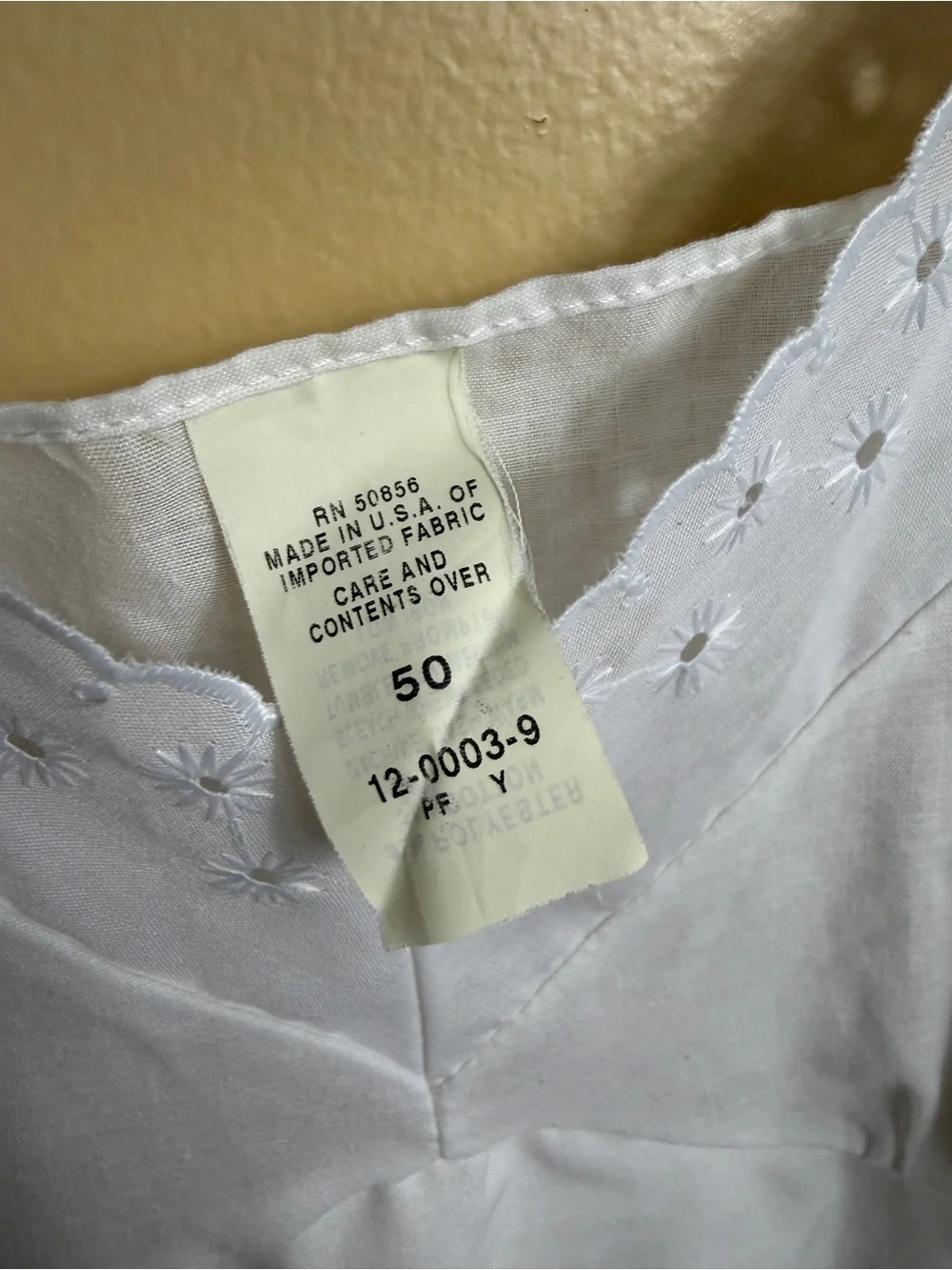 Vintage cotton blend slip. 50. 22–24. 3X. White - Picture 6 of 8